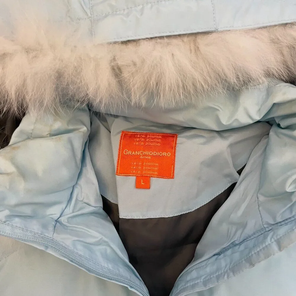 Granchiodioro Baby Blue Puffer Jacket